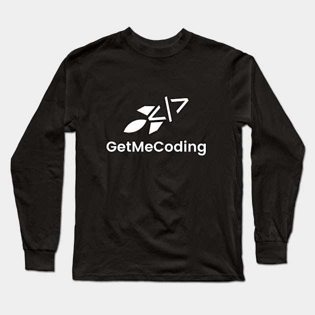 Get Me Coding Logo (white) Apparel Long Sleeve T-Shirt by GetMeCoding.com Gear